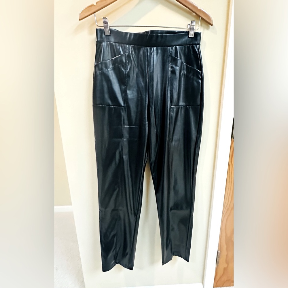 H By Halston Vegan Faux Leather Pants Size Small